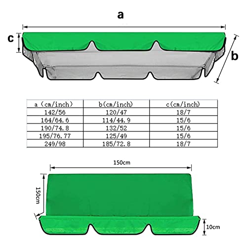 Protector impermeable verde para columpio de terraza y piscina 5