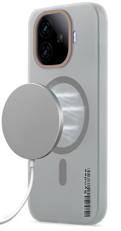Image of Mr. Case Back Cover for iQOO Neo 10R 5G Sleek Frosted Translucent Back Only Compatible with Wireless Magnetic Accessories | Anti-Scratch Shockproof Phone Case - Grey