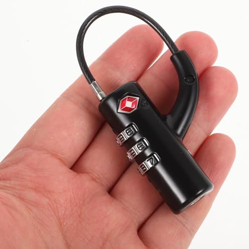 Candado TSA para equipaje con combinación de dígitos y cable de acero flexible 3