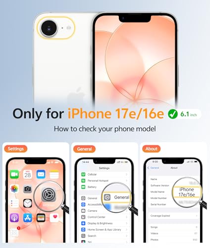 Image of FNTCASE for iPhone 17e Case: iPhone 16e Phone Case [Compatible with Magsafe] Translucent Matte Cases with [Screen Protector] Military Grade Shockproof Protective Phone Cover - Orange