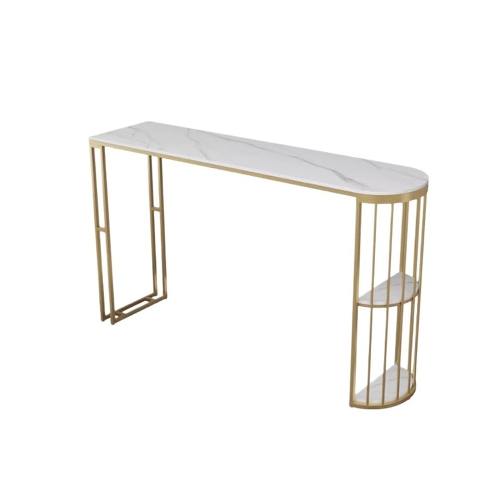 Table de Bar Table de Bar légère et Luxueuse en Bois Roche, Table Cuisine Salle à Manger Simple Haute avec Pieds Robustes(Petit)