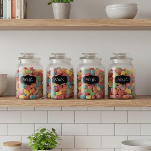 Image of ginoya brothers - Kitchen Glass Jar (3, 1500 Ml. Cookie Jar)