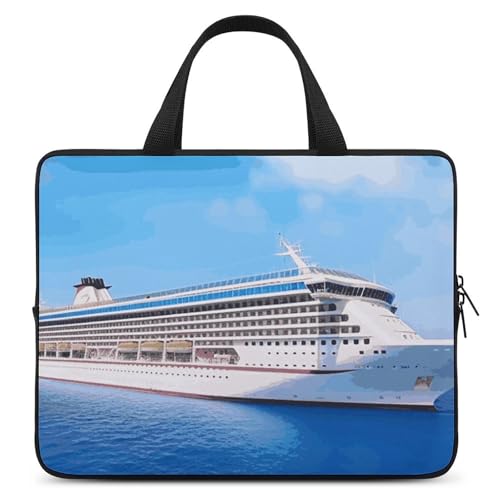 Housse 10 pouces pour ordinateur portable motif bateau de croisière en néoprène