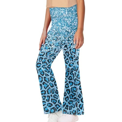 Girls Flare High Waist Dance Leggings Child’s Bell Bottom Yoga Pants Printed Legging Casual Tights for Girl Kid 5