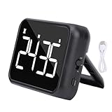 Topiky Magnetischer Küchentimer Zum Kochen mit Count Up Countdown, Digitaler Timer Batteriebetrieben mit Großem Display, Digitaler Küchentimer mit Großem LED Display, Lautstärke (Black)