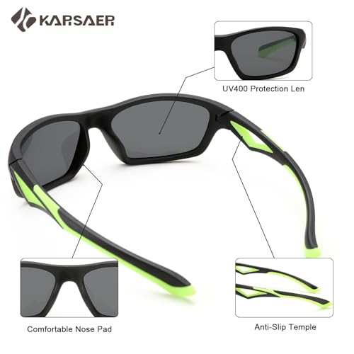 Karsaer Vision Kids Polarized Sports Sunglasses TPEE Unbreakable Glasses for Girls Boys Age 3-8 Cycling Running4