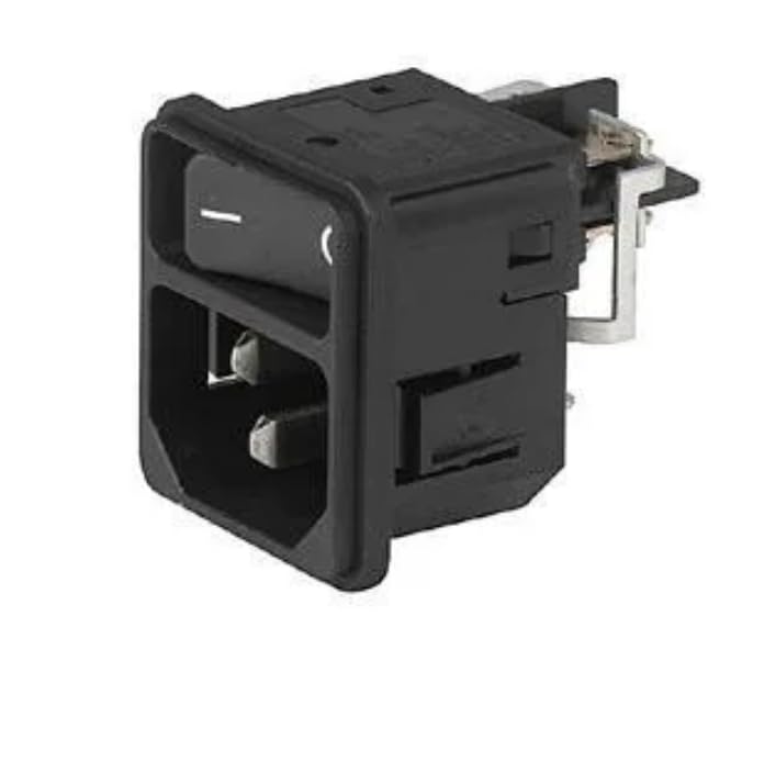 DC11.0031.201, AC Power Entry Modules Snap-in 2-Pole 10A Grn Ill 1.5mm Panel