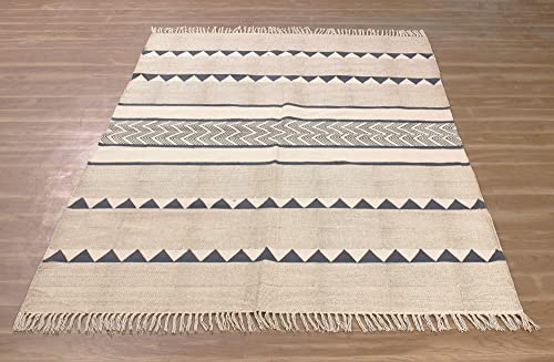 Tapis de yoga en coton imprimé main antidérapant et compact - 5