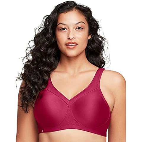 Glamorise Women's MagicLift Seamless Wirefree #1006 Sports Bra, Ruby Red, 36G UK Cover