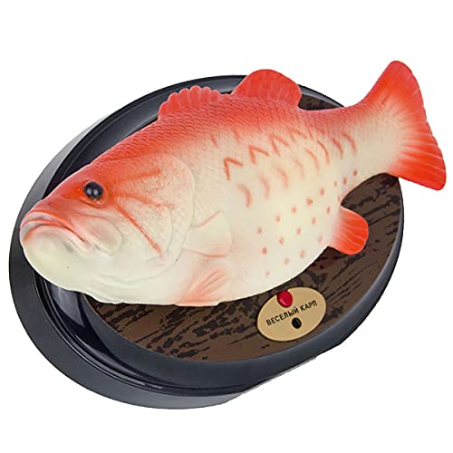 WQWRSA Big Mouth Billy Bass The Chantant Sensation, Funny Fish Music Box Jouets électriques pour enfants, Plastique Simulation Poisson avec Chant et Battement, Strange Spoof Singing Fish Toys