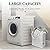 BROOKSTONE, Slim Laundry Hamper with Handles, Perfectly Sized for Everyday Use, Foldable Travel Laundry Bag for Dirty Clothes, Laundry Basket for Dorms and Bedrooms