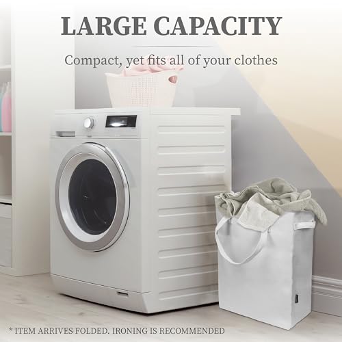Panier à linge pliable BROOKSTONE ultra fin doté de poignées de transport