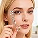 HonWang Professional Metal Eyelash Curler with 3 Replacement Silicone Pads, Precision Control for Long-Lasting Curl