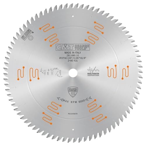 Model Fits for CMT Orange Tools 281.681.10 Double Sided Laminate/Melamine Blade 10" x T80 Size:10" x T80