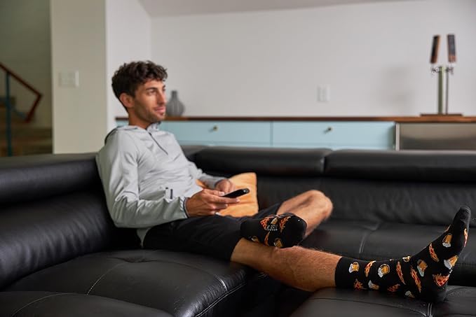 K. Bell Men's Fun Patterns & Designs Crew Socks-1 Pairs-Cool & Classic Novelty Gifts3