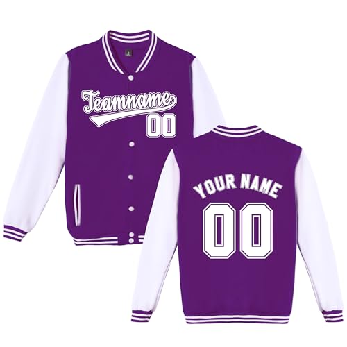 Custom Varsity Jacket Personalized Baseball Jacket Design Your Own Bomber Coat for Men Women Kid