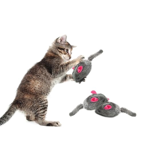 sungrow squeaky plush hamsters for cats tug squeaker chews for kittens39 interactive fun hide and seek activity soft stuffed fetch for ferrets dark brown 6 pcs per pack