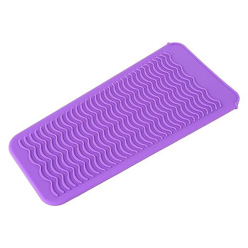 ZJchao Bolsa de ferro para cabelo, tapete de alisador de cabelo de silicone resistente ao calor e bo