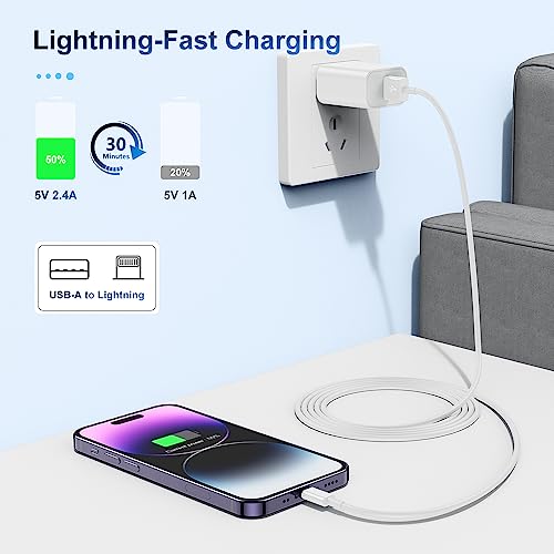 Tumaber HST-SMTUL-001 3 Pack Apple Mfi Certified Charger Cable, Apple Lightning To Usb Cable Cord thumb #3