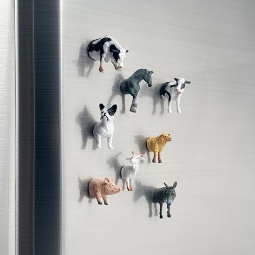 Imanes decorativos animales de granja set de 8 miniatura 6