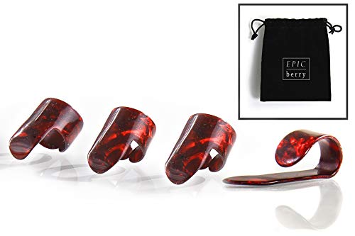 EPIC berry Thumb and Finger Picks - Large Red - Best for Fingerstyle
