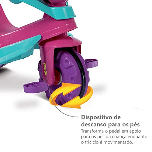 Triciclo Velobaby Passeio e Pedal, Brinquedos Bandeirante, Multicor