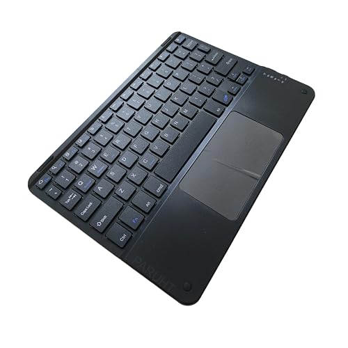Image of Wireless Bluetooth Keyboard with Touchpad Rechargeable Slim Lightweight Like Air Multi-Device Portable for Tablet, Laptop, Smart TV, PC, Black BTW-TOUCH50