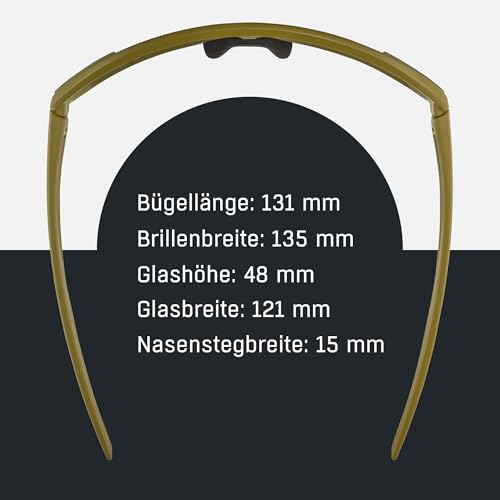 ALPINA BONFIRE MIDNIGHT-GREY MATT Sportbrille, olive matt, One Size – Ansicht 6