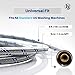 K&J Premium 6ft Washing Machine Hoses Burst Proof 2 Pack - Hot and Cold Water Supply Hoses for Washing Machines (Stainless Steel)
