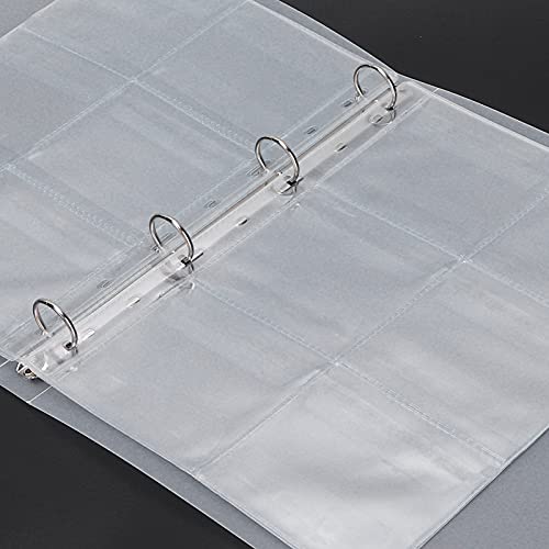 Les-Theresa Transparante Binder Foto Organizer Badge Opslag Boek Geperforeerde Ring Collectie Map 6 Pagina's (6 Gaten) - Image 6