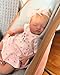 TFJS Lifelike Reborn Baby Dolls Cute Sleeping Girl 20 Inch Soft Vinyl Realistic Newborn Baby Doll Handmade Real Life Baby Dolls with Clothes Accessories Reborn Doll Toys Xmas Gift for Kids Age 3+