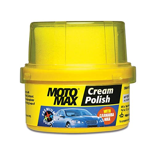 Image of M.O.T.O.M.A.X. Cream Polish (60 gm), with Carnuba Wax|Clean Polish Shine Cars, Bike, Motorcycle| Long term Protection from pollutant, rain water repellant (pack of 1)