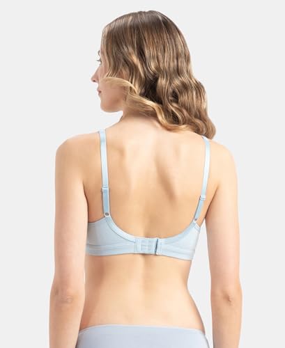 Image of Jockey FE41 Women Wirefree Non Padded Super Combed Cotton Elastane Stretch Full Coverage Everyday Bra with Concealed Shaper Panel