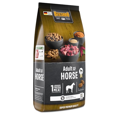 Belcando Adult GF Horse [1kg] Hundefutter | Trockenfutter ohne Getreide mit Pferd | Alleinfuttermittel für ausgewachsene Hunde Aller Rassen ab 1 Jahr