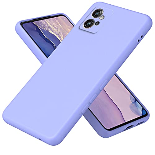 BORYA Silicona Líquida Funda para Motorola Moto G32, Ultradelgado Antigolpes Sedoso Carcasa, Premium TPU Estuche, Elegante Sencillo Caso con Suave Forro Microfibra, Púrpura