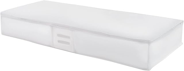 Compactor Extra Flat Underbed Storage Case, Anti-Dust, Milky Range, Transparent, Polypropylene and EVA, 48 X 100 x H15, RAN2980, Peva 0,1 Mm, White