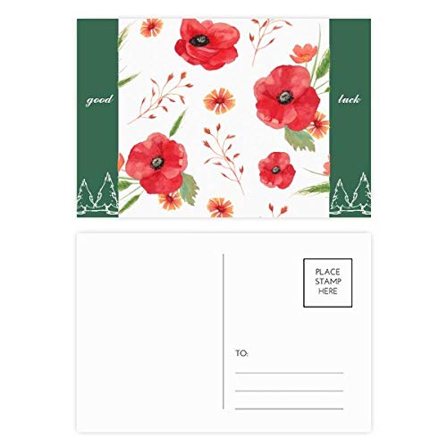 Cartes postales fleurs de pavot aquarelle de maïs pour toutes vos correspondances