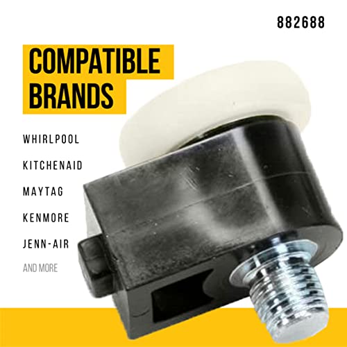 882688 Container Roller Kit (2-Pack) - Compatible Whirlpool Kenmore Kitchenaid Trash Compactor Parts - Replaces Ap3122985 Ah398587 Ea398587 Ps398587 - Wheel Is Around 1 Inch In Diameter #TOP1