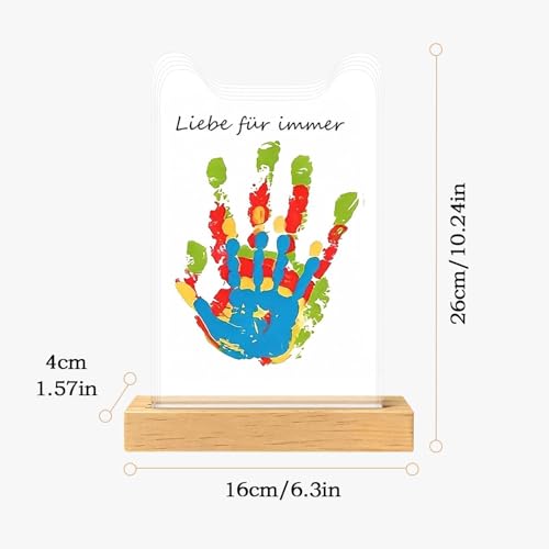 Kit huella animal de acrílico transparente resistente con base 5