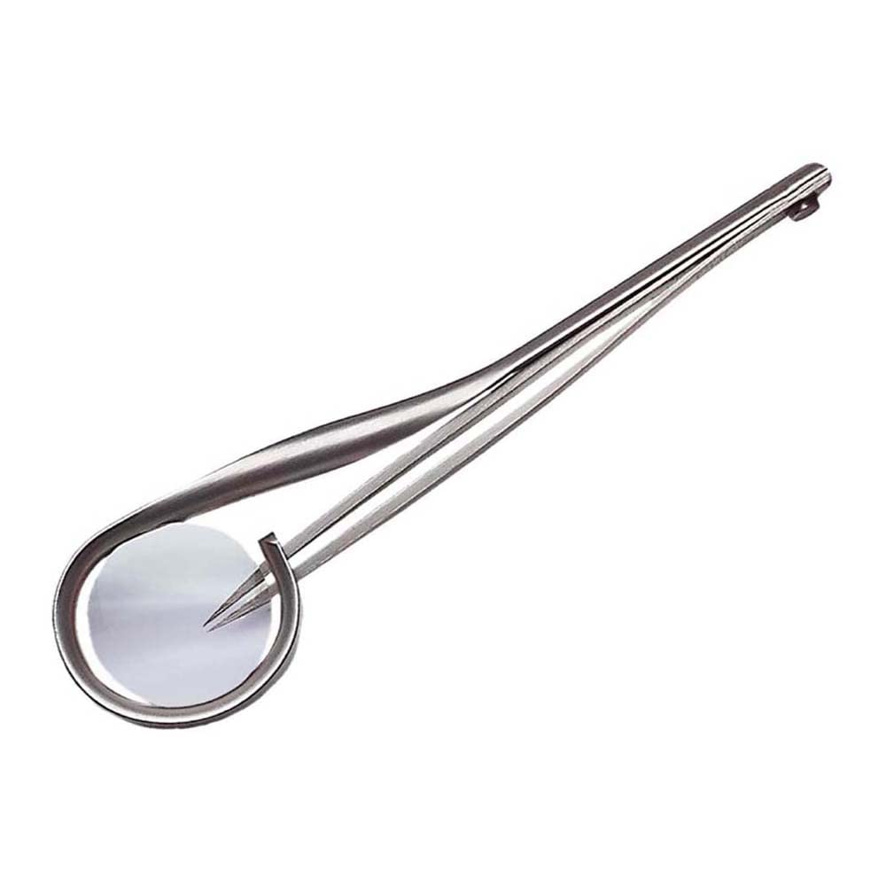 neoLab Pinzas de acero inoxidable 3-1234 con lupa de 8 aumentos, 120 mm de longitud