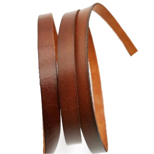 5 Yards 10mm Flat Leather Band 10x2mm Real Leather Cord Jewelry Making Watch Band Distressed Red Brown