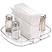 iDesign Linus Plastic Lazy Susan Napkin and Condiments Turntable Holder for Kitchen Countertops and Dining Tables, Clear