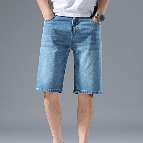 Shorts clásicos de mezclilla para hombre slim fit miniatura 4