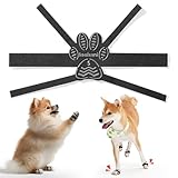 【改良バージョン】LOOBANI 犬 滑り止め 足 に 力 が 入ら ない 老 犬 滑り止め シール 足の甲に回す帯のデザイン より耐久性 粘着力が強い 滑り止め 肉球 保護 傷防止 すべり 止め 老犬補助 (S, 16, 枚)