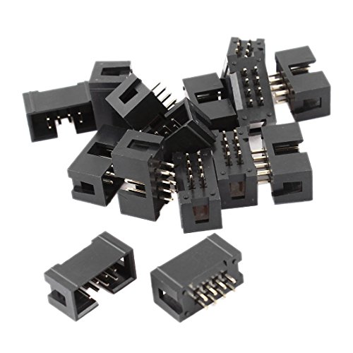 uxcell 15 piezas 2x4 pines conector recto 2.54mm miniatura 1