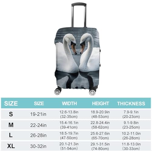 Travel Luggage Cover Elastic Suitcase Protector Anti-Scratch Washable Geese on The River Luggage Sleeve Tsa Approved Carry on Covers Baggage Cover Fits 18-32 Inch Luggages2