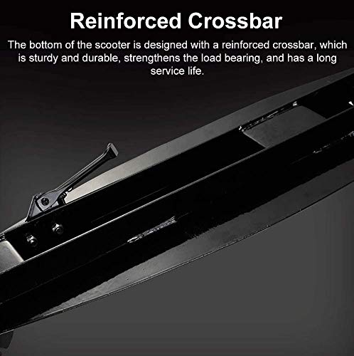 Scooter Erwachsene Faltbare Adult Tretroller mit gro&szlig;en R&auml;dern und Handbremse Einstellbare H&ouml;he Commuter Tretroller Glatte & Fast Ride Laden 220 Lbs LQHZWYC (Color : Black)