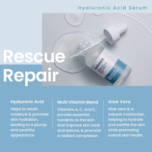 Image of Natural Outcome Face Serum Set Hydrating Hyaluronic Acid and Vitamin C Face - Pack of Two Anti Aging Facial Serum Kit 1 oz Each, Vegan, Cruelty Free & Fragrance Free