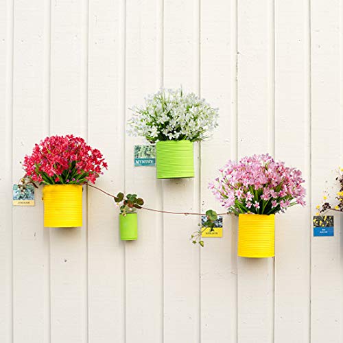 Urstoud 6 Bundles Artificial Daffodils Flowers, Fake Artificial Greenery Uv Resistant No Fade Faux Plastic Plants For Wedding Bridle Bouquet Indoor Outdoor Home Garden Kitchen Office Table Vase (Pink) #TOP2