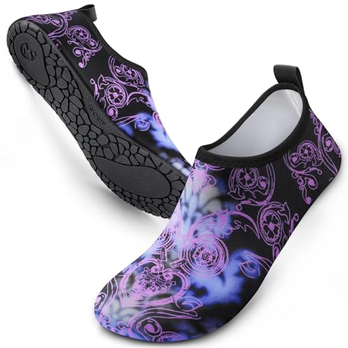 Image of SIMARI Water Shoes for Women Men Swim Aqua Socks Beach Pool Essentials Barefoot Surf River Boat Kayak Sea Yoga Sand Exercise Sport Accessories Breathable Quick-Dry Adult Youth Kid Size SWS001